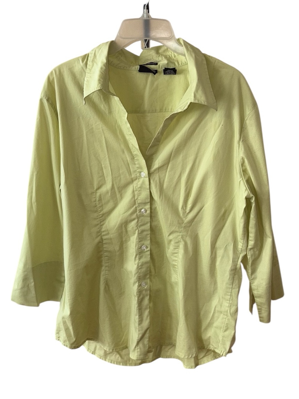 New York & Company Lime Green Button Down Shirt